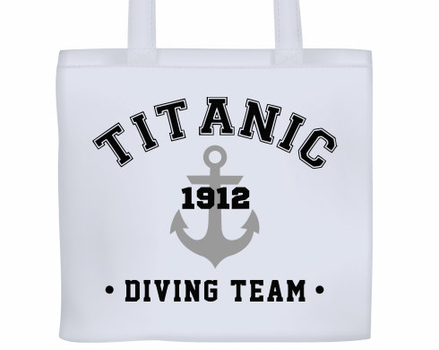 TITANIC DIVING TEAM Plátěná nákupní taška - Bílá
