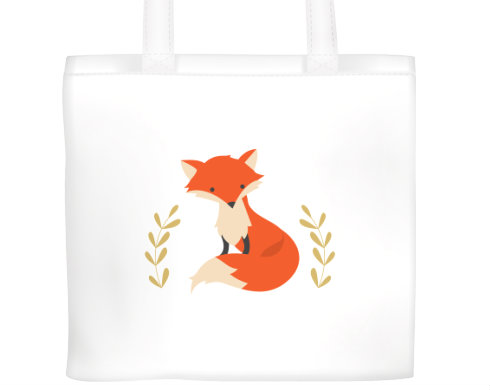 Liška Bystrouška Plátěná nákupní taška - Bílá