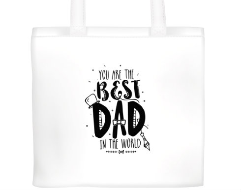 The best dad in the world Plátěná nákupní taška - Bílá