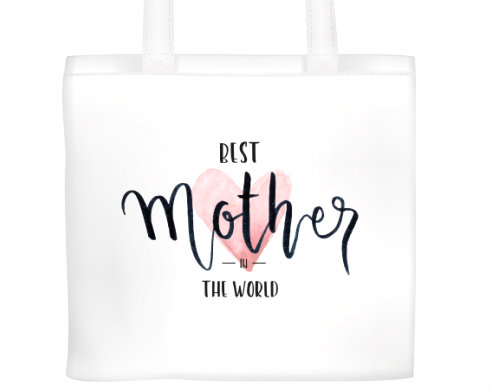 Best mother in the world Plátěná nákupní taška - Bílá