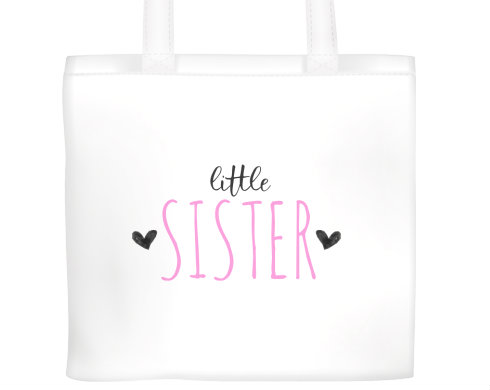 Little sister Plátěná nákupní taška - Bílá
