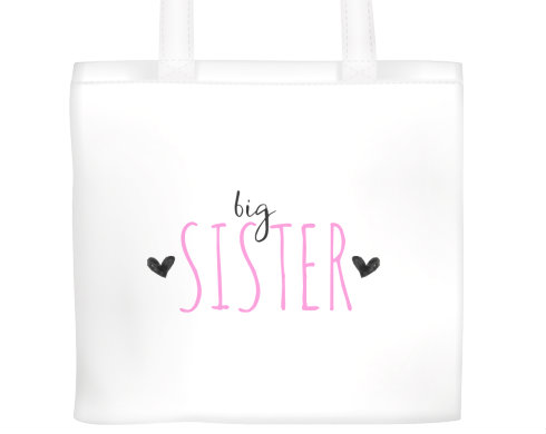 Big sister Plátěná nákupní taška - Bílá