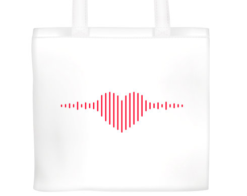 Love Plátěná nákupní taška - Bílá