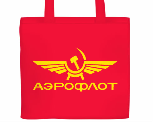 Aeroflot Plátěná nákupní taška - Bílá