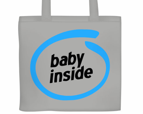 Baby Inside Plátěná nákupní taška - Bílá
