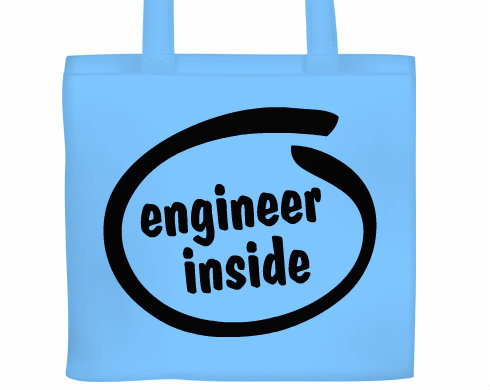 Engineer inside Plátěná nákupní taška - Bílá