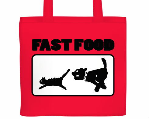Fast food Plátěná nákupní taška - Bílá