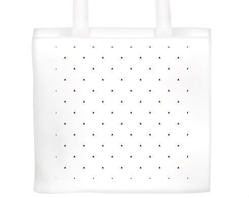 Minimal triangle pattern Plátěná nákupní taška - Bílá