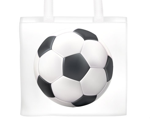 Football Plátěná nákupní taška - Bílá