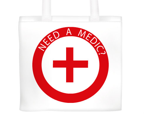 Need a medic? Plátěná nákupní taška - Bílá
