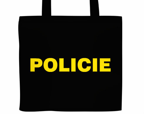 Policie Plátěná nákupní taška - Bílá