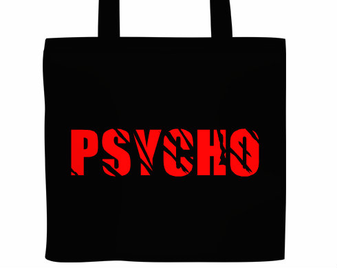 Psycho Plátěná nákupní taška - Bílá
