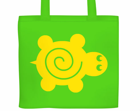 Želva Plátěná nákupní taška - Bílá