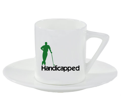 Handicapped Espresso hrnek s podšálkem 100ml - Bílá