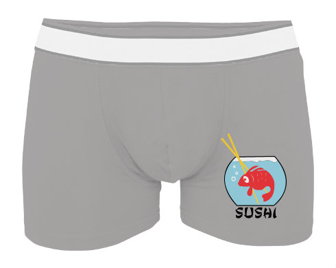 Sushi Pánské boxerky Contrast - Bílá