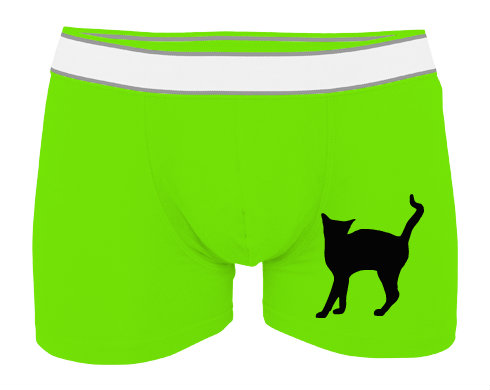 Kočka - Líza Pánské boxerky Contrast - Bílá