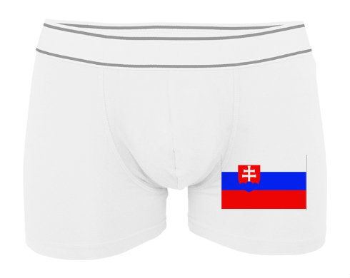 Slovensko Pánské boxerky Contrast - Bílá