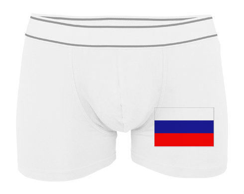 Rusko Pánské boxerky Contrast - Bílá