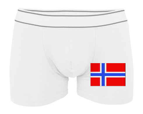 Norsko Pánské boxerky Contrast - Bílá