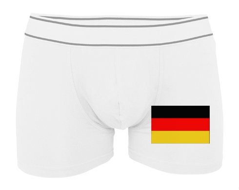 Německo Pánské boxerky Contrast - Bílá