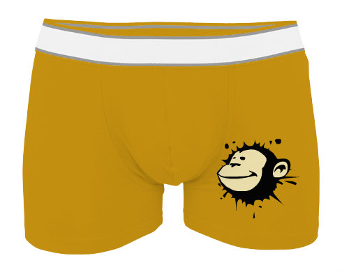 Opice flek Pánské boxerky Contrast - Bílá