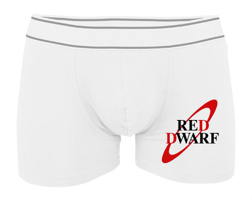 Červený trpaslík Pánské boxerky Contrast - Bílá