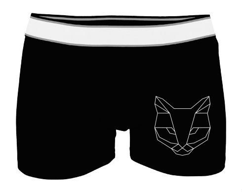 Cat polygon Pánské boxerky Contrast - Bílá