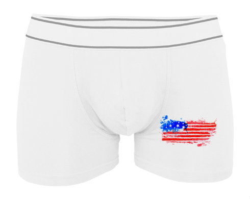 USA water flag Pánské boxerky Contrast - Bílá