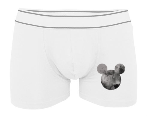 Mickey Mouse Pánské boxerky Contrast - Bílá