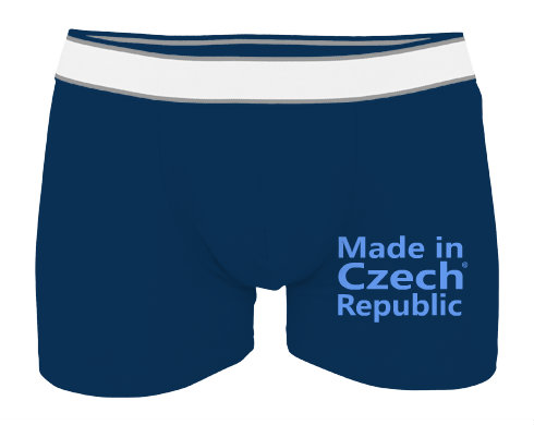 Made in Czech republic Pánské boxerky Contrast - Bílá