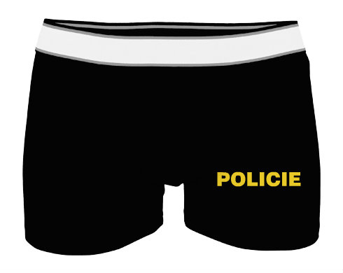 Policie Pánské boxerky Contrast - Bílá