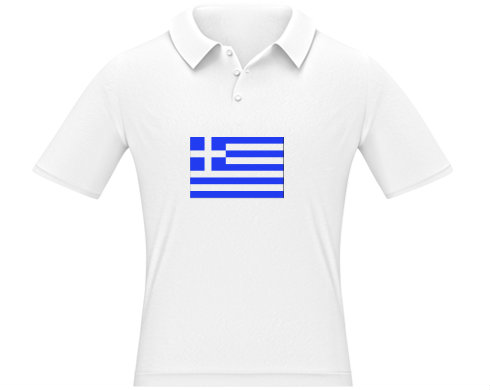 Řecko Pánská polokošile - Bílá