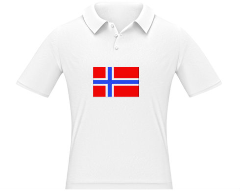 Norsko Pánská polokošile - Bílá