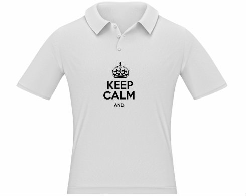 Keep calm Pánská polokošile - Bílá