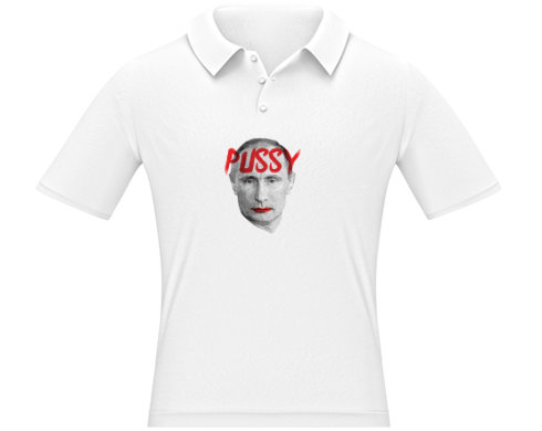 Pussy Putin Pánská polokošile - Bílá