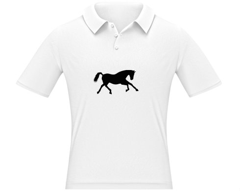 Běžící kůň Pánská polokošile - Bílá