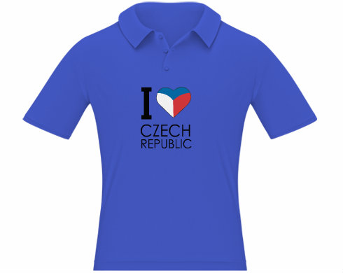 I love Czech republic Pánská polokošile - Bílá