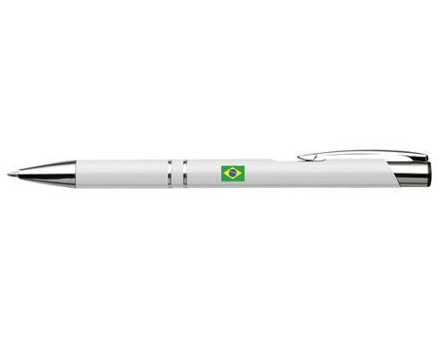 Brazilská vlajka Kuličkové pero s gravírováním - černá