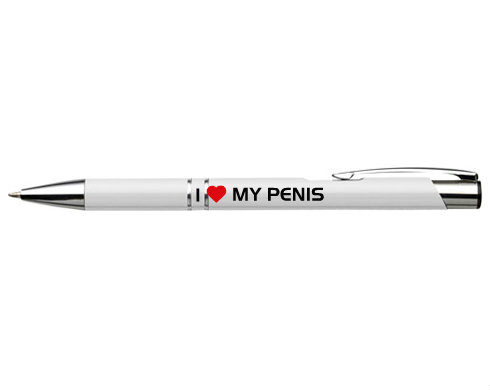 I love my penis Kuličkové pero s gravírováním - černá