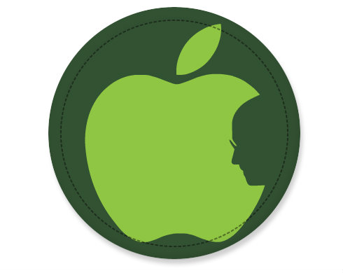 Apple Jobs Placka - Bílá