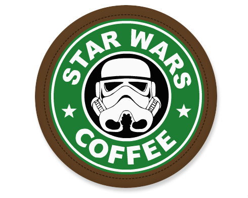 Starwars coffee Placka - Bílá
