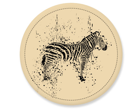 Zebra Placka - Bílá