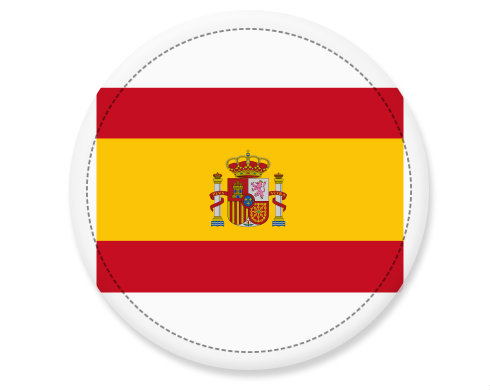 Španělská vlajka Placka - Bílá
