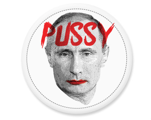 Pussy Putin Placka - Bílá