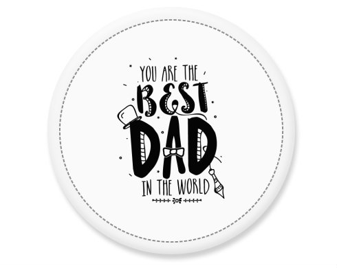 The best dad in the world Placka - Bílá
