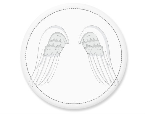 Andělská křídla Placka - Bílá
