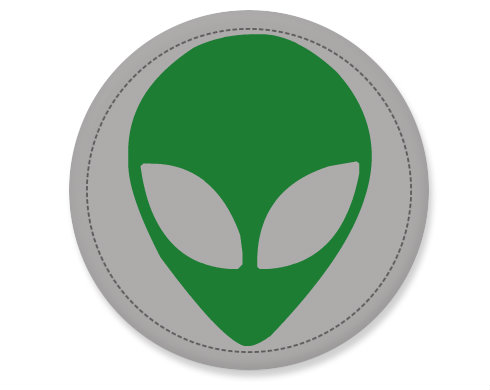 Alien Placka - Bílá