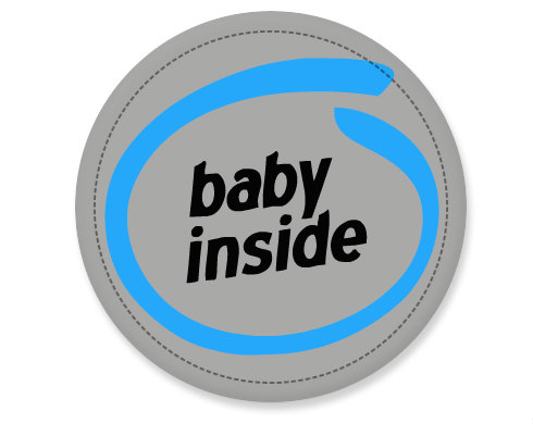 Baby Inside Placka - Bílá