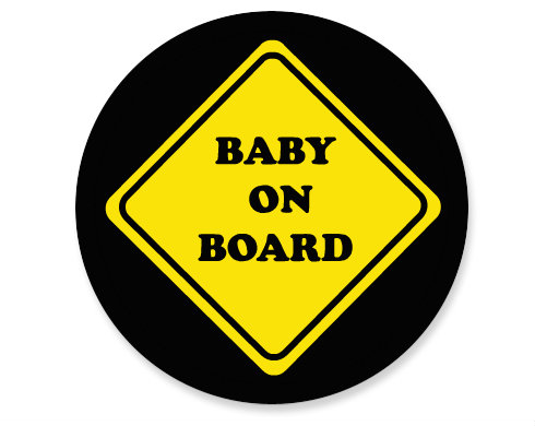 Baby on board Placka - Bílá