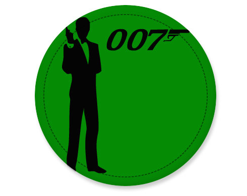 James Bond Placka - Bílá